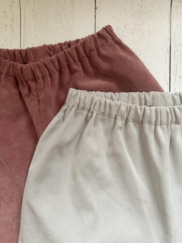 Pantalone in velluto bambina-bambino con elastico